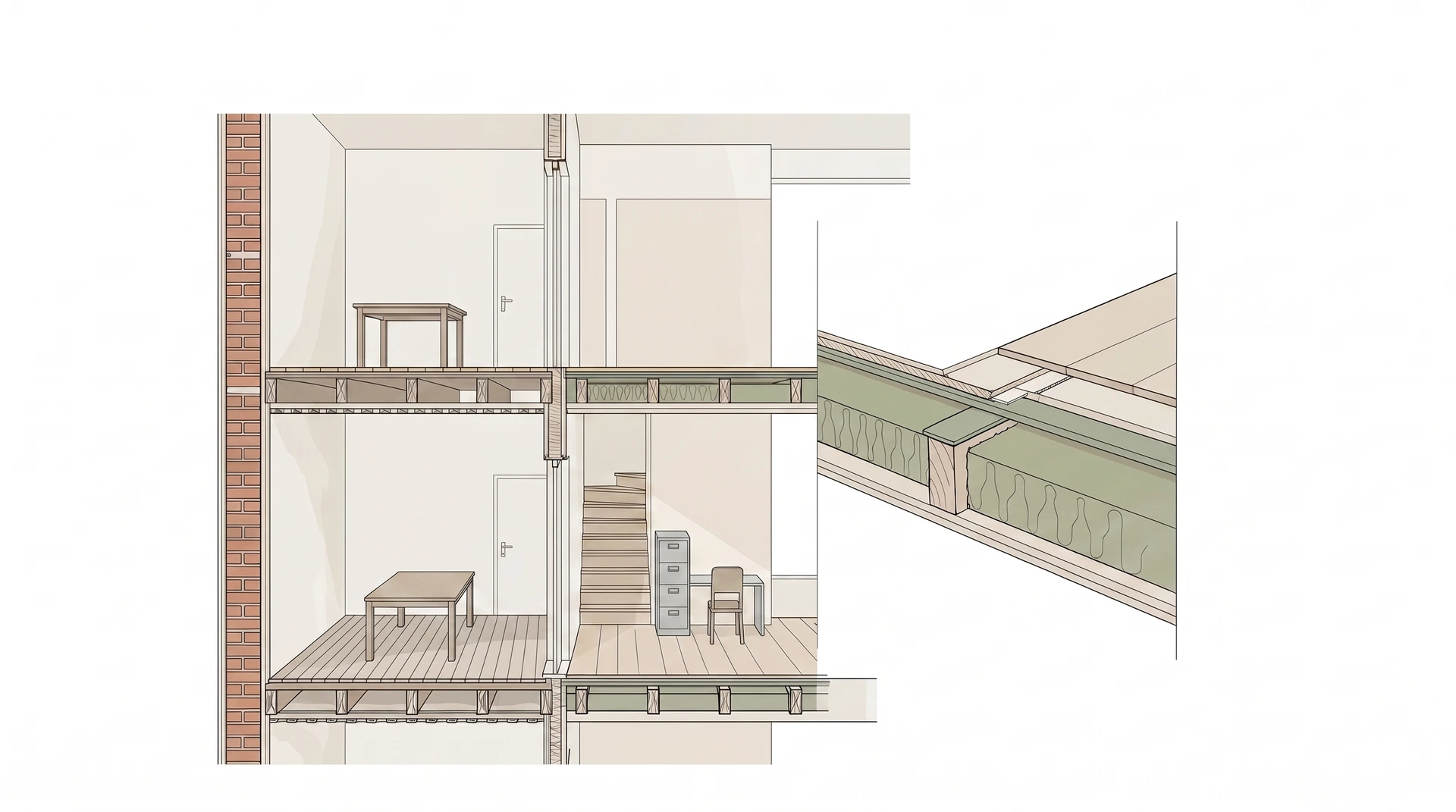 Isolation acoustique des anciens planchers en bois